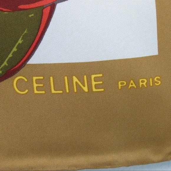 Celine Belt Chain Pattern Silk Scarf - Picture 3 of 5